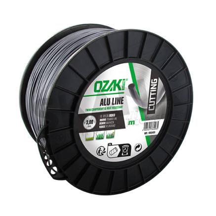 Hilo de nailon 3,50 mm bobina 124 m OZAKI Cutting™ Alu Line redondo